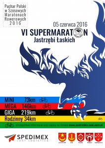 VI Supermaraton Jastrzębi Łaskich - plakat